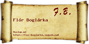 Flór Boglárka névjegykártya