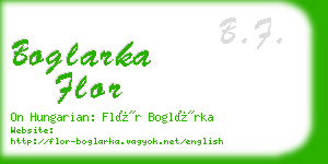 boglarka flor business card